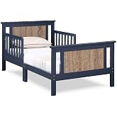 Olive &amp; Opie Connelly Toddler Bed Midnight Blue &amp; Vintage Walnut