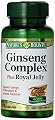 Nature's Bounty Ginseng Complex Plus Royal Jelly 75 Caps (Pack of 4)