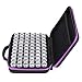 Hipiwe 60 Grids Diamond Painting Storage Case Clear Plastic Diamond Embroidery Box, DIY 5D Diamond Art Craft Accessory Organizer Jewelry Beads Sewing Pills Container Holder (Purple)
