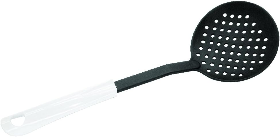 Fackelmann ARCADALINA Skimmer, Food Strainer & Server, Plastic Skimmer Spoon, Small Fine Holes, Anti-Scratch, Non-Stick