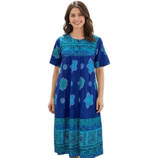 white christmas dresses Pull-Over Muu-Muu Nightgown - 2X main image 1