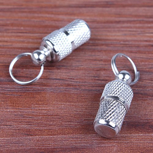 OOEOO Pet ID Tags, Dog Cat Address Label Barrel Storage Tube Silver Identification Card - Thumbnail 2