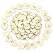 Bememo 200 Pieces in Total, Wooden Heart Tags with Holes and Rings, Family Birthday Plaque Tags Heart Shaped Wood Discs for Birthday Reminder Calendar Board Chore Boards Wedding DIY Crafts