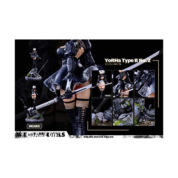 LBXKE Nier: Automatische Yorha No.2 Typ B 1/4 Skala Limited Version Figur Mit Doppelkopfskulptur Und Austauschbarer… – Bild 4