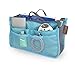 HOXIS Purse Organizer Insert Handbag Organzier Bag in Bag 10.6” X 6.3”(Blue)