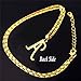 U7 Alphabet Initial Jewelry Women Girls Necklace with Letter A to Z Stainless Steel / 18K Gold Plated CZ Crystal or Statement Sideways Initials Choker Pendant Necklace, Gift Box Packed
