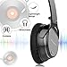 Hiearcool L1 Bluetooth Headphones - Active Noise Cancelling Headphones Over Ear Hi-Fi Stereo Deep Bass Wireless Headphones with Microphone, Airplane Adapter & Carrying Case for All 3.5 mm Jack Devices