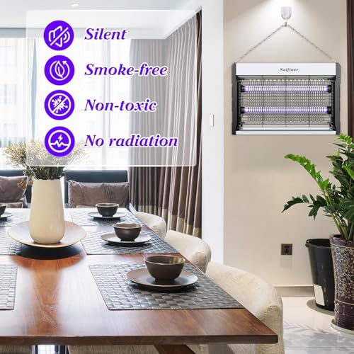 Neijiaer Electronic Insect and Fly Killer with USB Cable, 3200v Powerful Fly Trap Bug Zapper Indoor Outdoor,Fly Zapper Attracting Mosquito with UV Light for Kitchen,Home,Indoor Garden Yard.
