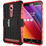 ASUS ZenFone 2 ZE550ML/ZE551ML Case - HOTCOOL Heavy Duty Rugged Dual Layer Armor with Kickstand Cover Case For ASUS Zenfone 2 ZE550ML/ZE551ML(Will Not Fit ZE500CL Model), Red