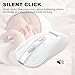 cimetech Rechargeable Wireless Mouse for Laptop, 2.4G Computer Mouse Cordless Optical Mice, Slim Quiet Wireless Mouse with USB Nano Receiver, 5 Adjustable DPI 2400/2000/1600/1200/800 (White&Sliver)