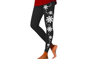 Christmas Leggings for Women 2025 Elastic High Waisted Novelty Christmas Holiday Tights Santa Claus Print Leggings