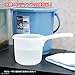JapanBargain 3042, Japanese Plastic Water Ladle Bath Ladle Dipper Filipino Tabo Flat Bottom Bath Water Scoop, Made in Japan (1, White)