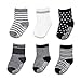 12 Pairs Baby Socks with Grips Anti-Slip Ankle Socks for Toddler Baby Boys Non-Skip Cotton Socks for 16-36 Months