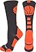 MadSportsStuff Basketball Socks with Basketball Logo Crew Socks (Black/Orange, Small)
