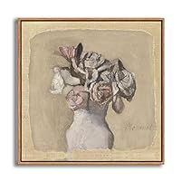 Framed Canvas Wall Art Metaphysical Still Life with Triangle by Giorgio Mordian Canvas Prints Home Artwork Decoration for Living Room,Bedroom - 16x16 inches