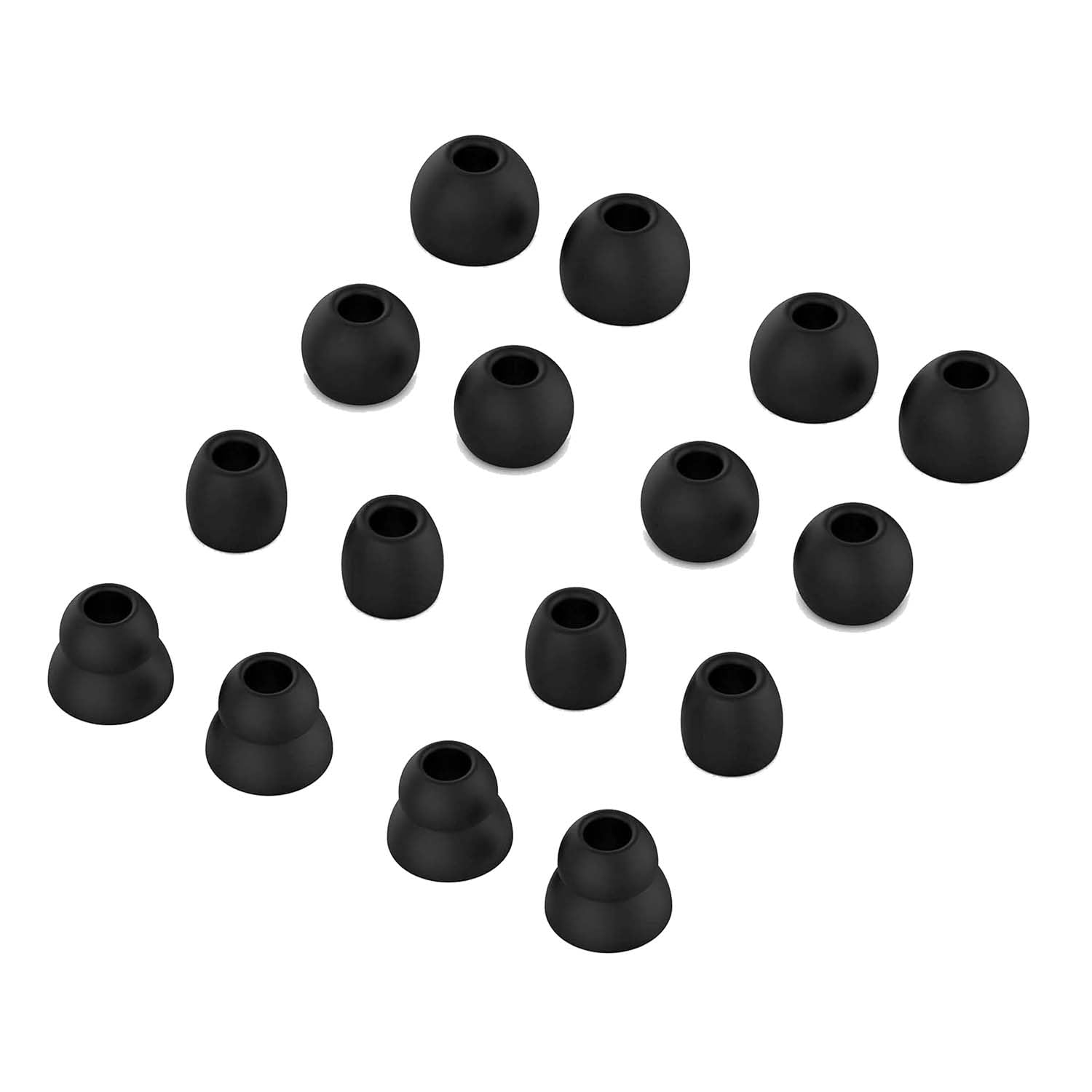 Adhiper Replacement Earplugs 16 pieces of Pro Silicone Eartips Earplugs is Compatible for Powerbeats Pro Headphones (Black)