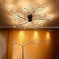 AFUMMID NIAOERFEN Modern LED Ceiling Lamp Nordic Tree Branch Iron Ceiling Lights Living Room Bedroom Chandeliers Ceiling Home Decor Light Fixtures Hotel Clubhouse Decoration Lighting (D95cm 10LED)