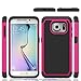 Berry Accessory(TM) [Drop Protection] Protective Case [Shock Proof] [Dual Lawyer] Hybrid Defender Armor Case Cover For Samsung Galaxy S7 Edge With Free Berry logo stand holder(Hot Pink)