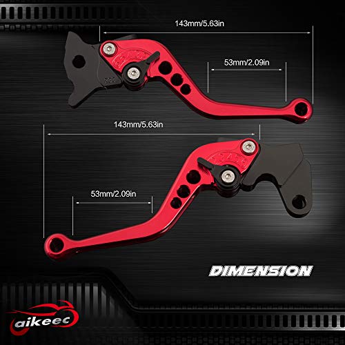 image for aikeec Motorcycle CNC Brake and Clutch Levers Short Adjustable Brake C
