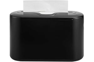 MODUNFUL Multifold Paper Towel Dispenser Countertop, 200 Sheet Compact Hand Towel Holder, Napkin Dispenser for Kitchen, Bathroom, Toilet, Bedroom (Black)