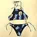 Cupshe Fashion Women's Pineapple Printing Halter Padding Bikini Set (M), Multicolor