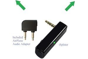 KOKKIA iAdapter AirSplitter : Airplane in-Flight Bluetooth Splitter, Lets You untether from Seats, Enjoy Airplane’s Audio in 