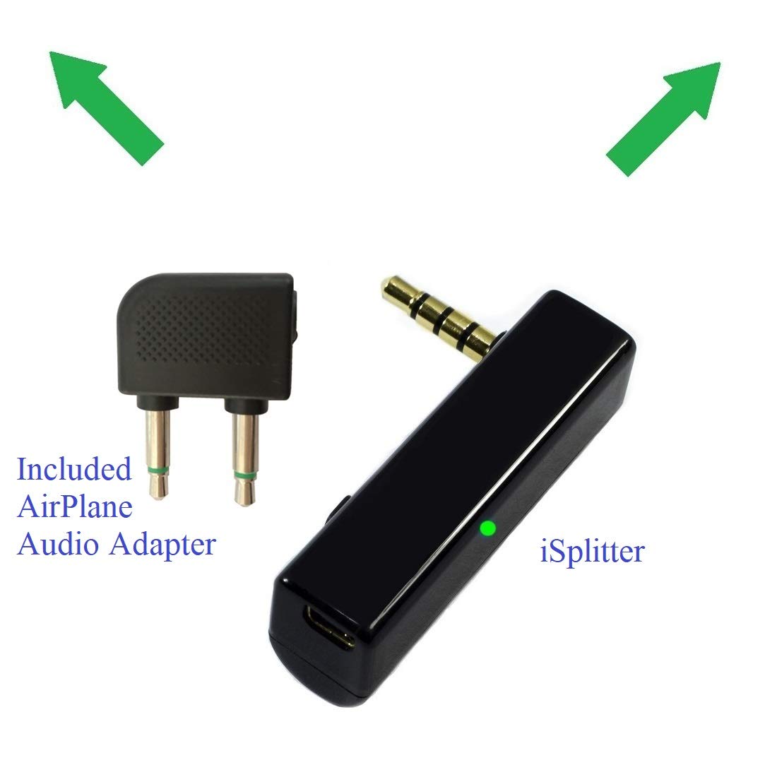 KOKKIA AirSplitter : Airplane in-flight Bluetooth Splitter, lets you untether from seats, freely enjoy airplane’s audio in airplane cabin, along aisles or in restrooms. Compatible with 2 AirPods.