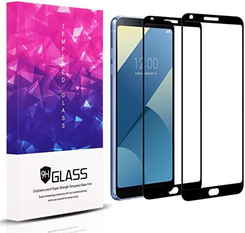 LG G6 Screen Protector, [2 Pack+1 Camera Lens Film] 2.5D Full Coverage 9H Hardness Tempered Glass Screen Protector Film for LG G6-Black