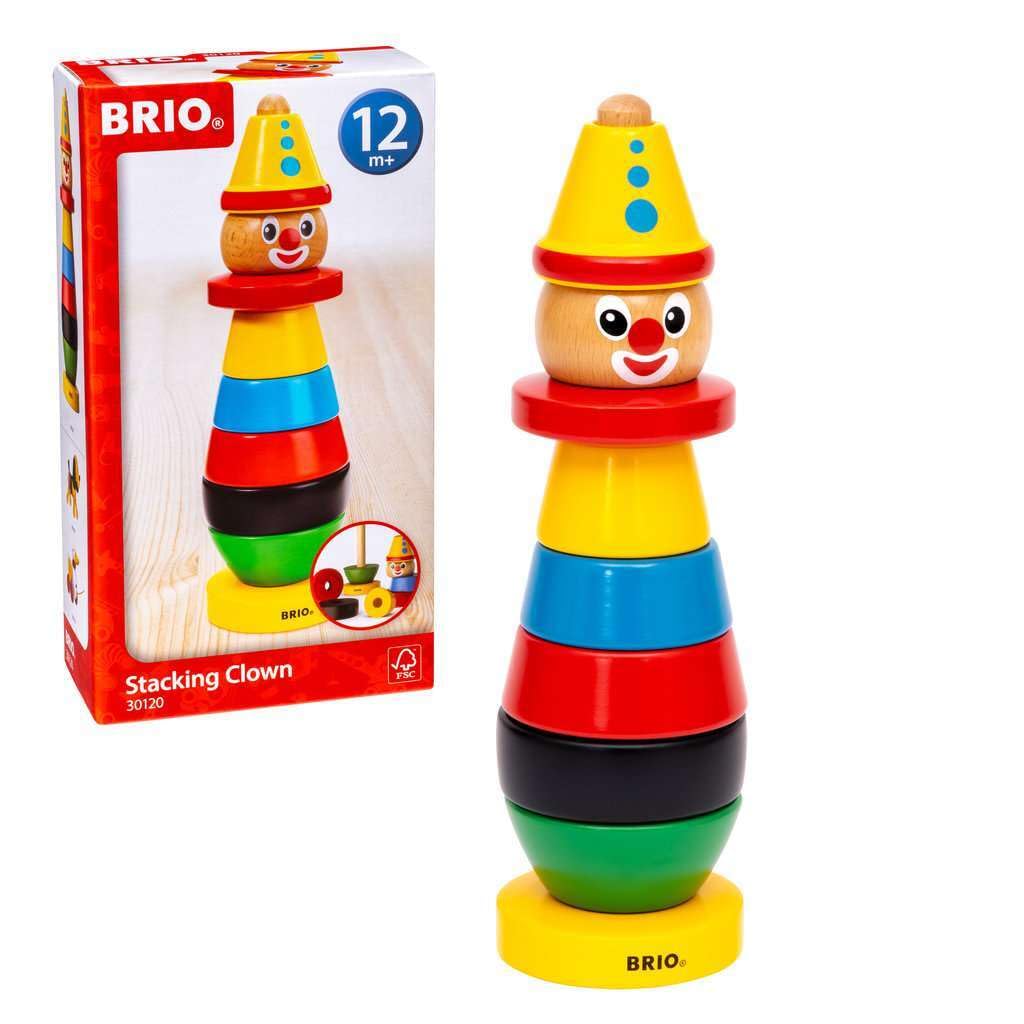 BRIO Stacking Clown Toddler Toys for Ages 12 Months Up (Kids 1 Year Old)