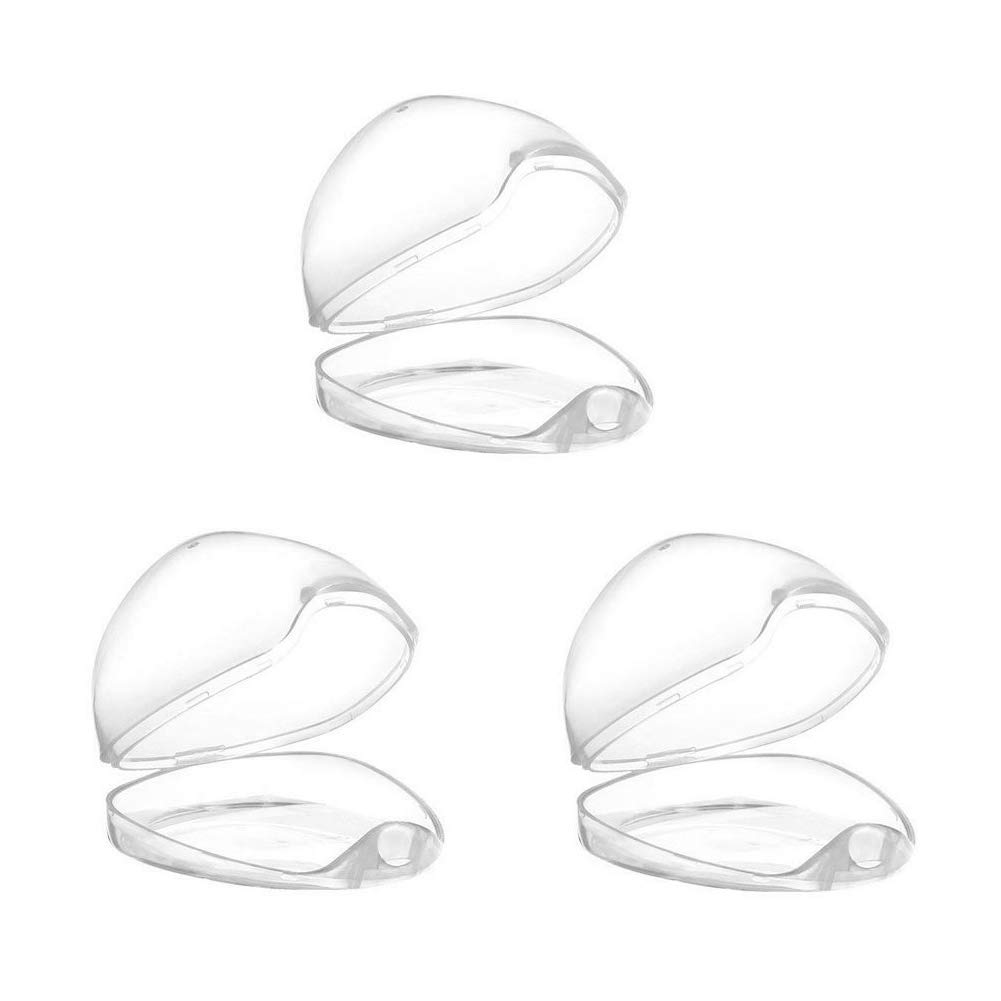 Angzhili 3 Pcs Dummy Case,Clear Pacifier Case,BPA Free Soothers Storage Box for Travel & Home