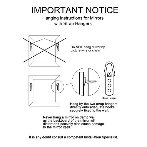 Howard Elliott Thames Mirror, Hanging Rectangular Wall Mirror, Antique