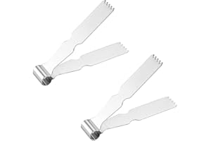 2pcs Maamoul Tweezers, 2.28x1.34x0.39in Pastry Tongs Stainless Steel Baking Crimper Tool Maamul Cookie Maker for Decorating M