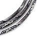 BEADNOVA 6mm Round Folded Bolo Braided Python Boa Snake Stitched PU Leather Cords for Jewelry Making 2 Meters (09.Python Boa Snake Stitched Cord)