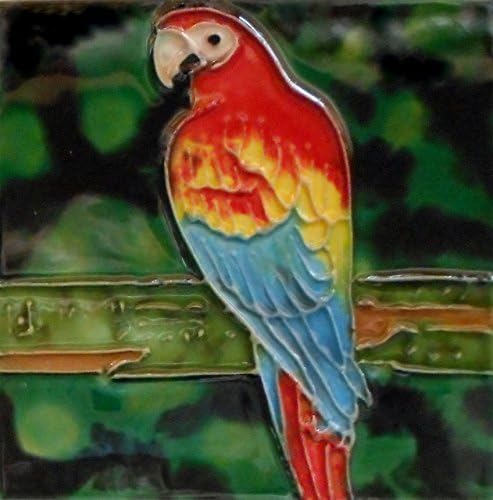 Tile Craft 4 x 4 inch Parrot Tile Trivet Coaster