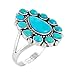 Turquoise Sterling Silver Ring Southwest Style for Women Size 5 to 12