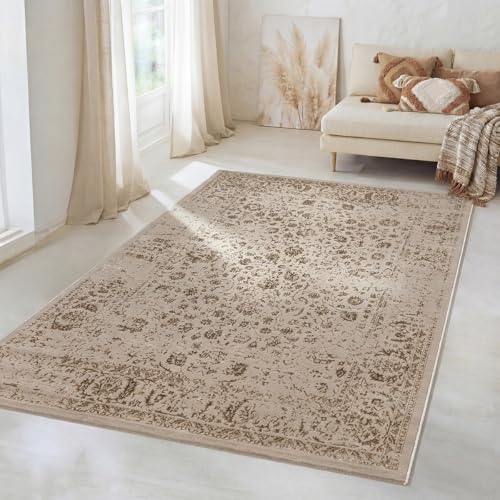 the carpet Mila Teppich – moderner Kurzflor Wohnzimmerteppich mit 3D Hoch-Tief-Effekt, Glanzeffekt & weicher Oberfläche, Fußbodenheizung geeignet, Bor
