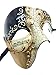 Kayso Black Phantom Mask Black Musical Half Face Venetian Masquerade Mask Phantom Design for Men