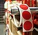 ChromaLabel 1.50 Inch Round Label Permanent Color Code Dot Stickers, 500 Labels per Roll, Red