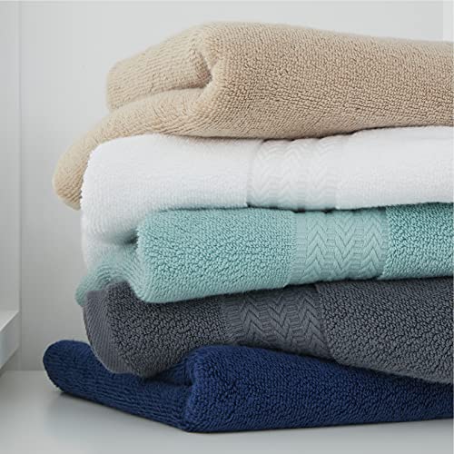 Bedsure Navy Bath Towels 600 GSM 100 Turkish Cotton Quick Dry Hotel