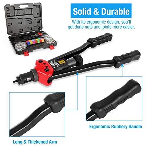 AIUITIO 16”Hand Rivet Nut Tool, Professional Rivet Nut Setter Kit with