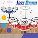 Plohee Kids Toy Jazz Drum Kit Musical Instrument Toy Early Educational Toy (Blue)
