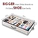 Woffit Under Bed Shoe Storage Organizer – Fits 16 Pairs of Shoes & 4 Pairs of Boots in Sturdy Box w/Strong Zipper & Handles – Underbed Organizers for Kids & Adults
