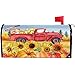 Wamika Autumn Fall Thanksgiving Pumpkin Red Truck Mailbox Cover Magnetic Standard Size, Sunflower American Flag Letter Post Box Cover Wrap Decoration Welcome Home Garden Outdoor 21