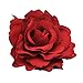 Frcolor Artificial Big Rose Flower Hairpin Hair Clips Flower Brooch for Women Party (Dull Red)
