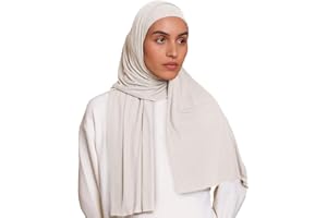 Voile Chic Bamboo Ribbed Jersey Hijab Scarf for Women - Head Scarf for Women