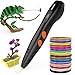3D Pen Meterk Professional Printing Drawing Pen for Kids Adults Arts Craft with 1.75mm 16 Colors PLA Filament Refills DIY 3D Pen Doodler Drawing Printing Working with ABS PLA Filament