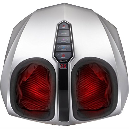 Belmint Shiatsu Foot Massager with Switchable Heat Function, Delivers Deep-Kneading Massage Relief for Tired Muscles and Plantar Fasciitis, (Silver) Health & Household, Wellness & Relaxation, Massage Tools & Equipment, Electric Massagers, Foot Massagers