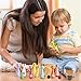 aGreatLife Mini Bowling Game Set for Kids - 10 Wooden Pins - 4 x 1.3 Inches and 3 Bowling Balls - 1.6 inches in Diameter - Best Desk Toys, Table Games for 3, 4, 5 Year - Old Boys and Girls Toddlers