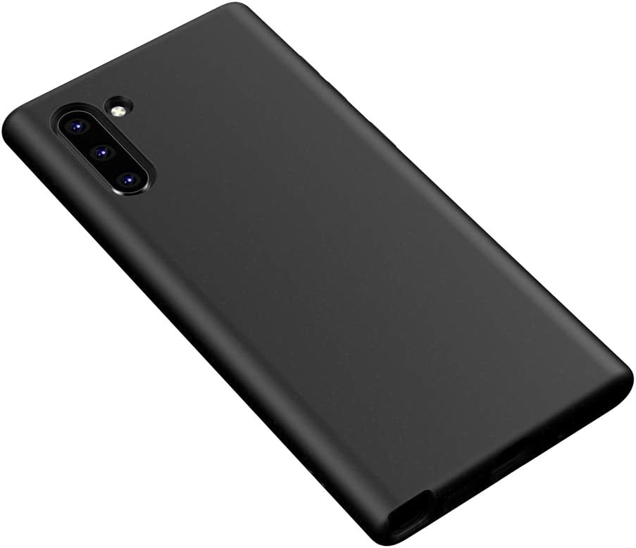 Lxlfcase for Galaxy Note 10 Case Soft TPU Scratch Resistant Anti-Fingerprint Skin Silicone Protector Phone Cases Cover for Samsung Galaxy Note 10 (Solid Black)