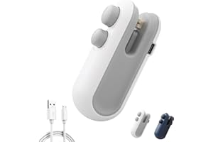 Mini Bag Sealer With Cutter And Magnet, 2025 New Rechargeable 2 in 1 Heat Sealer, Rechargeable Portable Handheld Vacuum Heat 